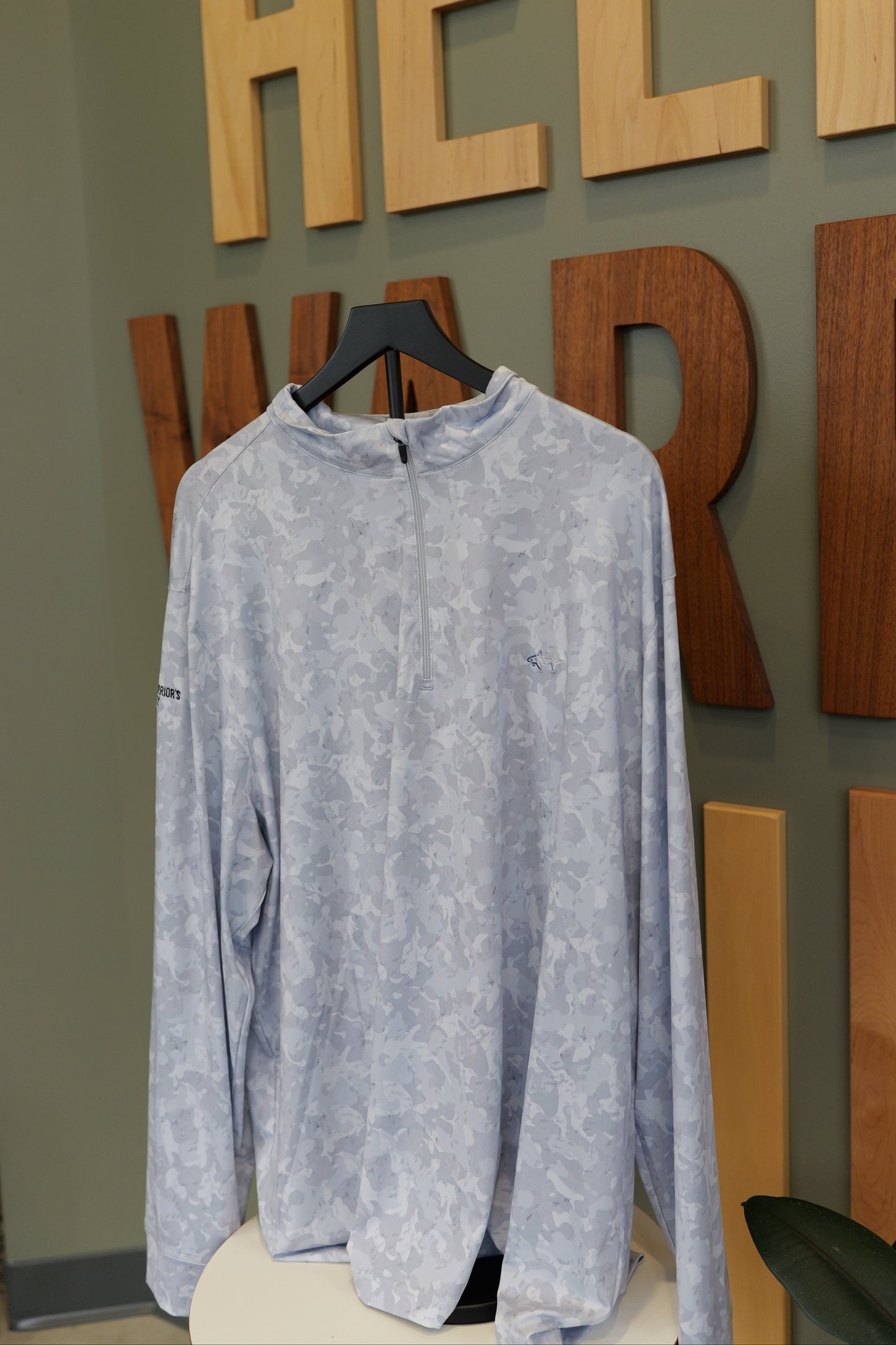 1/4 Zip Pullover - Shark (White Camo)