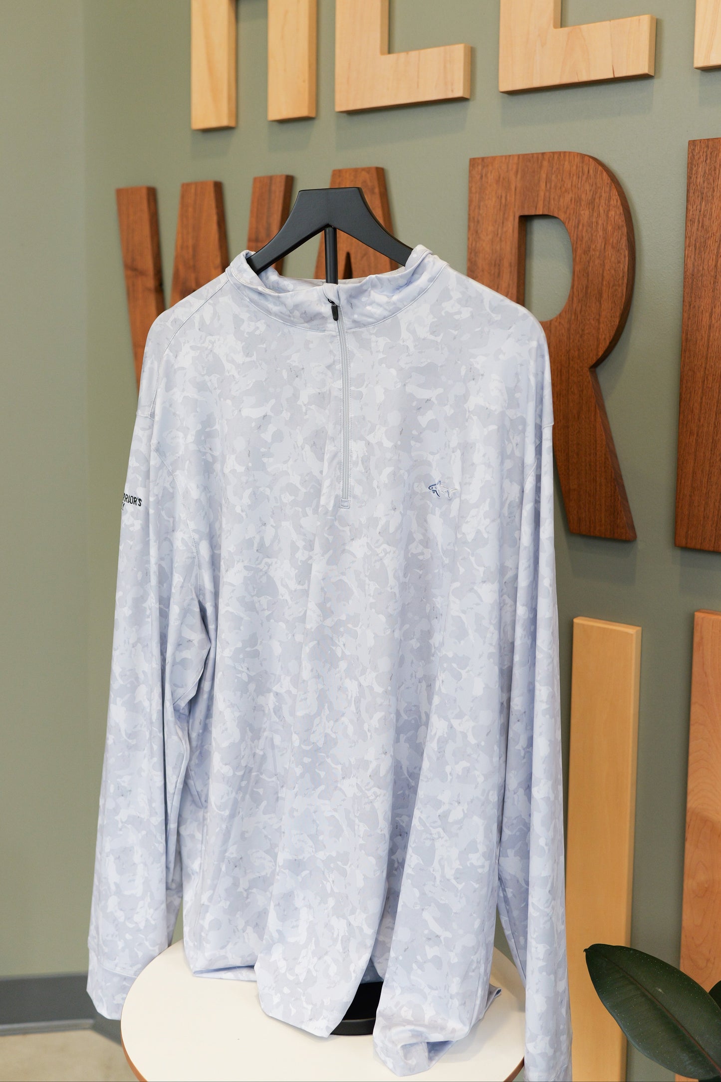 1/4 Zip Pullover - Shark (White Camo)