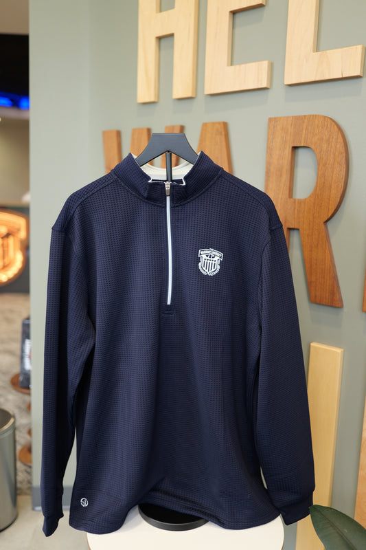 1/4 Zip Pullover - Straight Down (Blue)