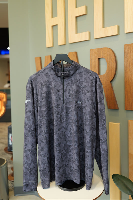 1/4 Zip Pullover - Shark ( Grey Camo)