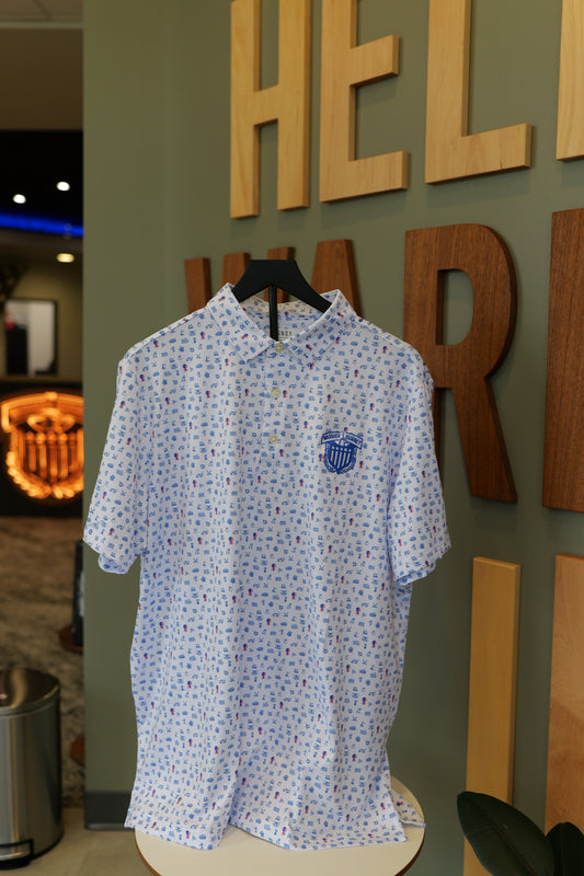 Polo - LGNDY (White w/ Blue)