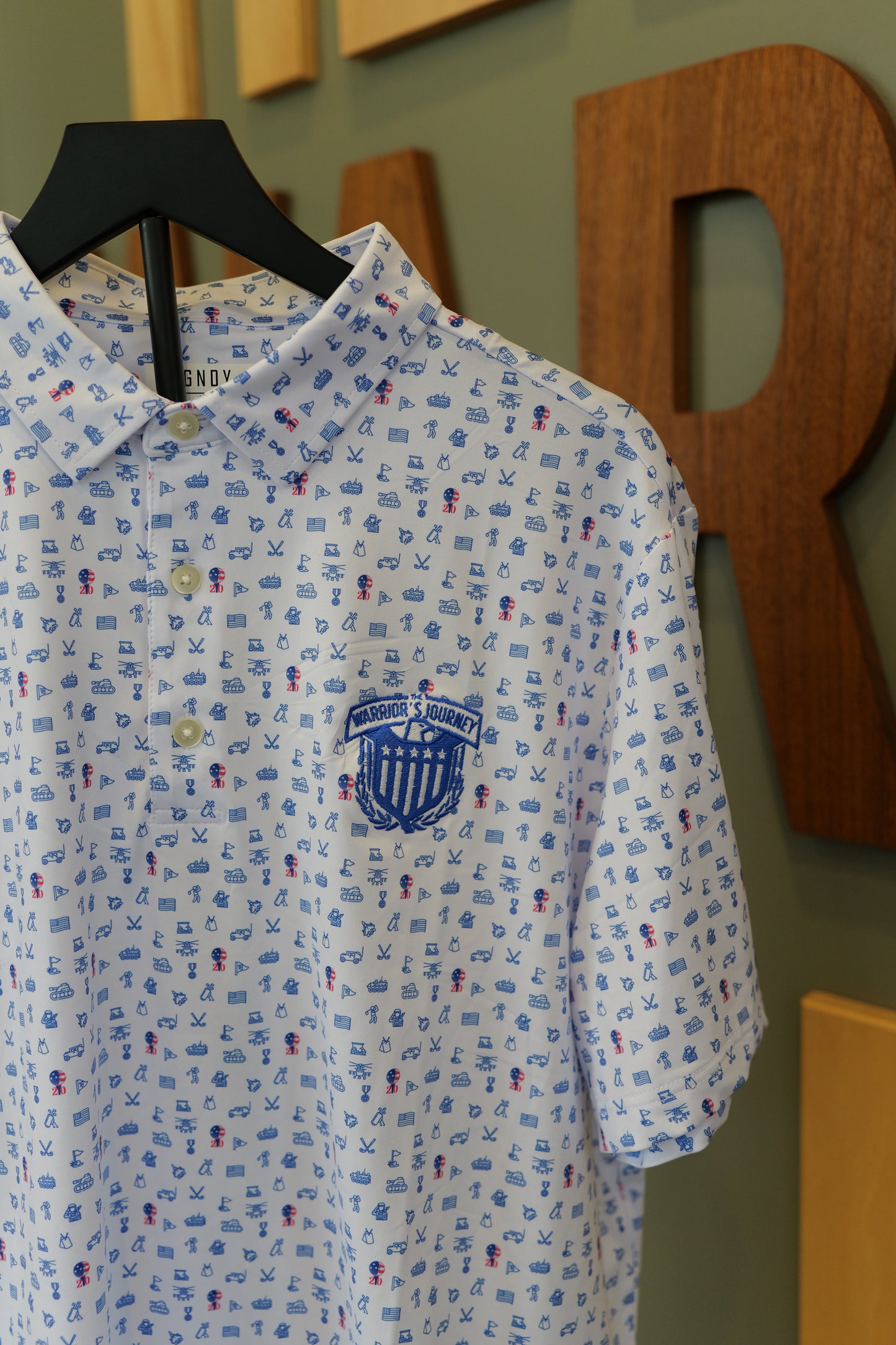 Polo - LGNDY (White w/ Blue)
